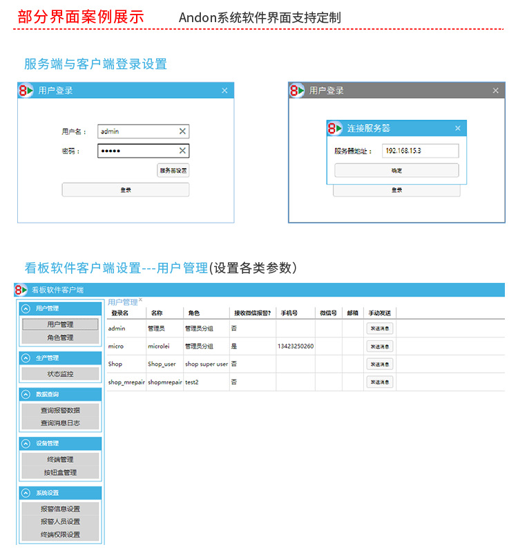 Andon系統(tǒng)軟件介紹 Andon系統(tǒng)軟件介紹