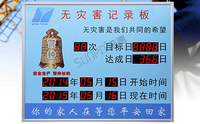 無(wú)災(zāi)害記錄板LED安全牌