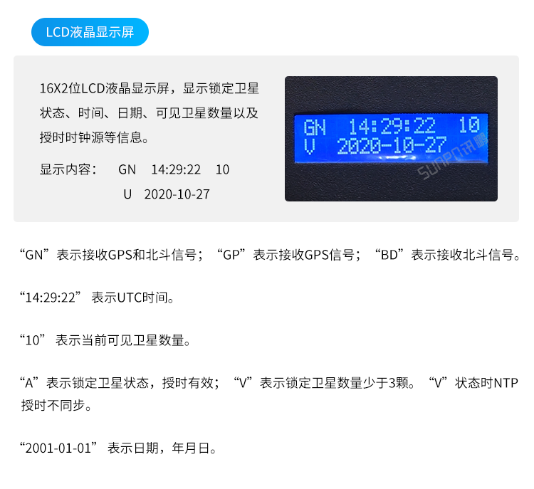NTP網(wǎng)絡授時服務器-LCD液晶顯示屏