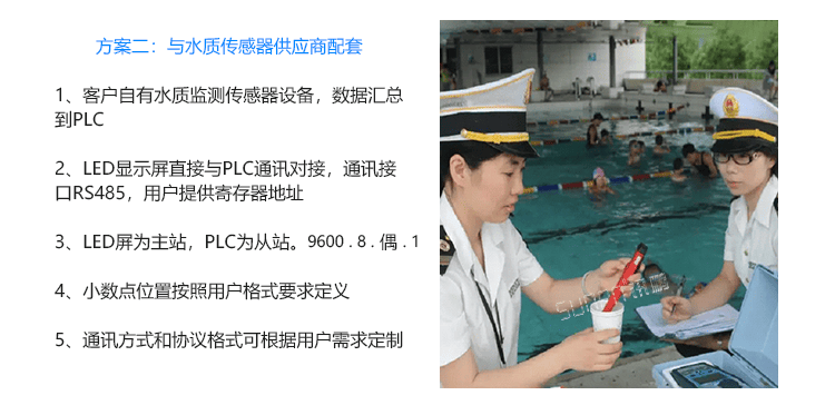 訊鵬泳池水質(zhì)實(shí)時(shí)監(jiān)測(cè)顯示屏-定制說(shuō)明