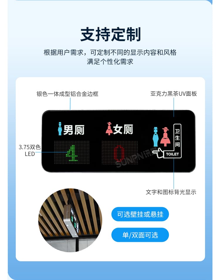 智慧廁所引導(dǎo)屏-支持定制